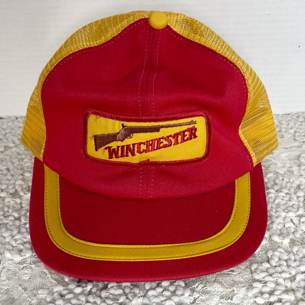 Vintage Winchester Gun Patch Advertising Trucker Snapback Adjustable Rare